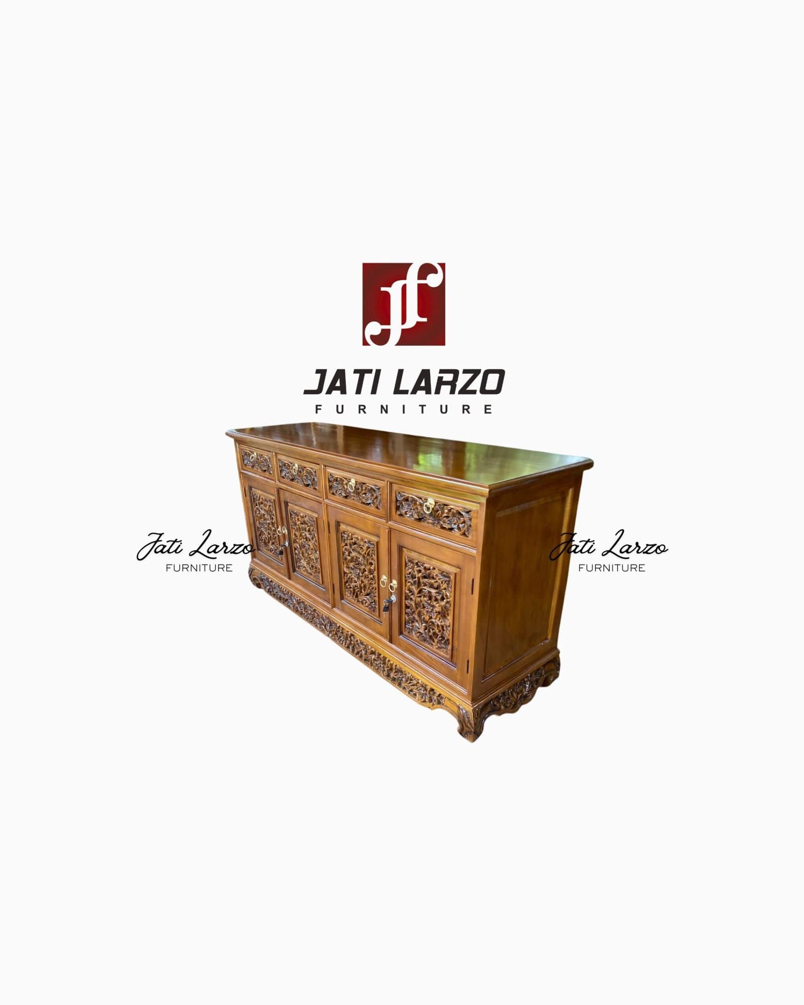 Meja TV Ukir Jati Klasik Jepara