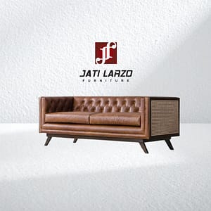 Sofa 3 Seater Warna Coklat Minimalis