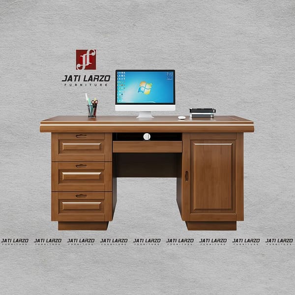 Meja Kantor Klasik Kayu Jati