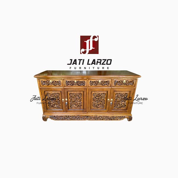 Meja TV Ukir Jati Klasik Jepara