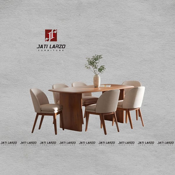 Meja Makan Kayu Jati Tebal