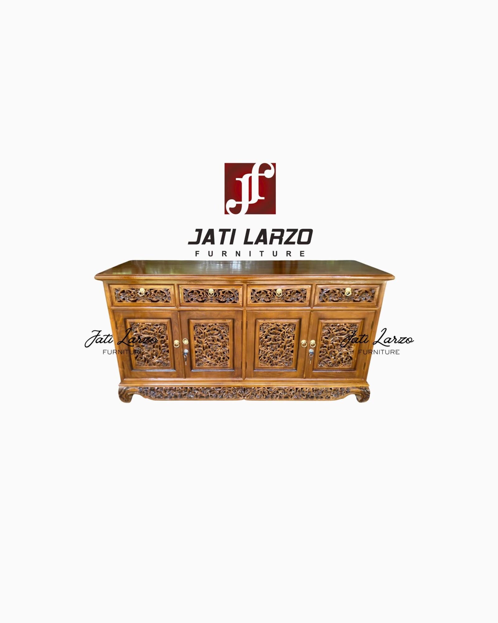 Meja TV Ukir Jati Klasik Jepara